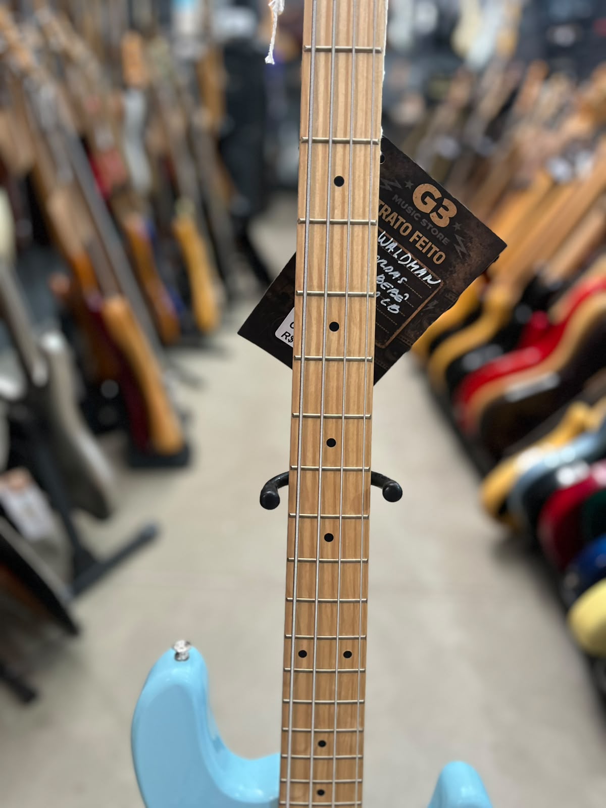 Baixo Waldman Bass MB100 LB 4 CORDAS AZUL BEBE miniatura 4