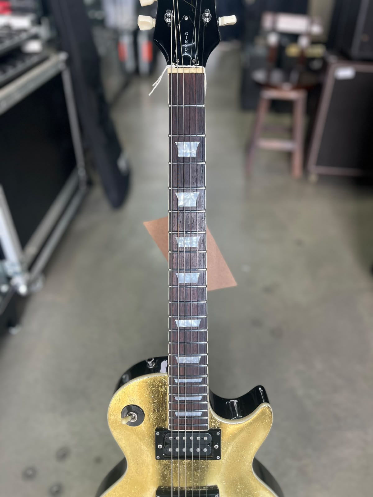 Guitarra Epiphone Les Paul standard dourada miniatura 5