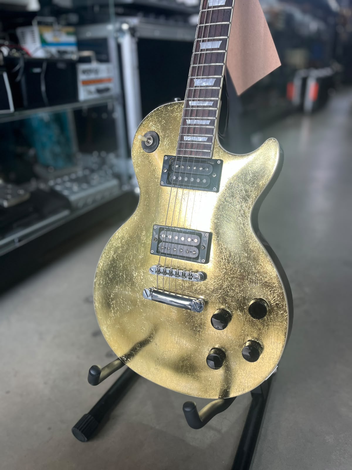 Guitarra Epiphone Les Paul standard dourada miniatura 2