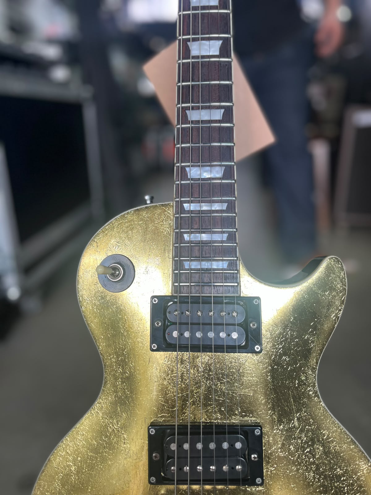 Guitarra Epiphone Les Paul standard dourada miniatura 4