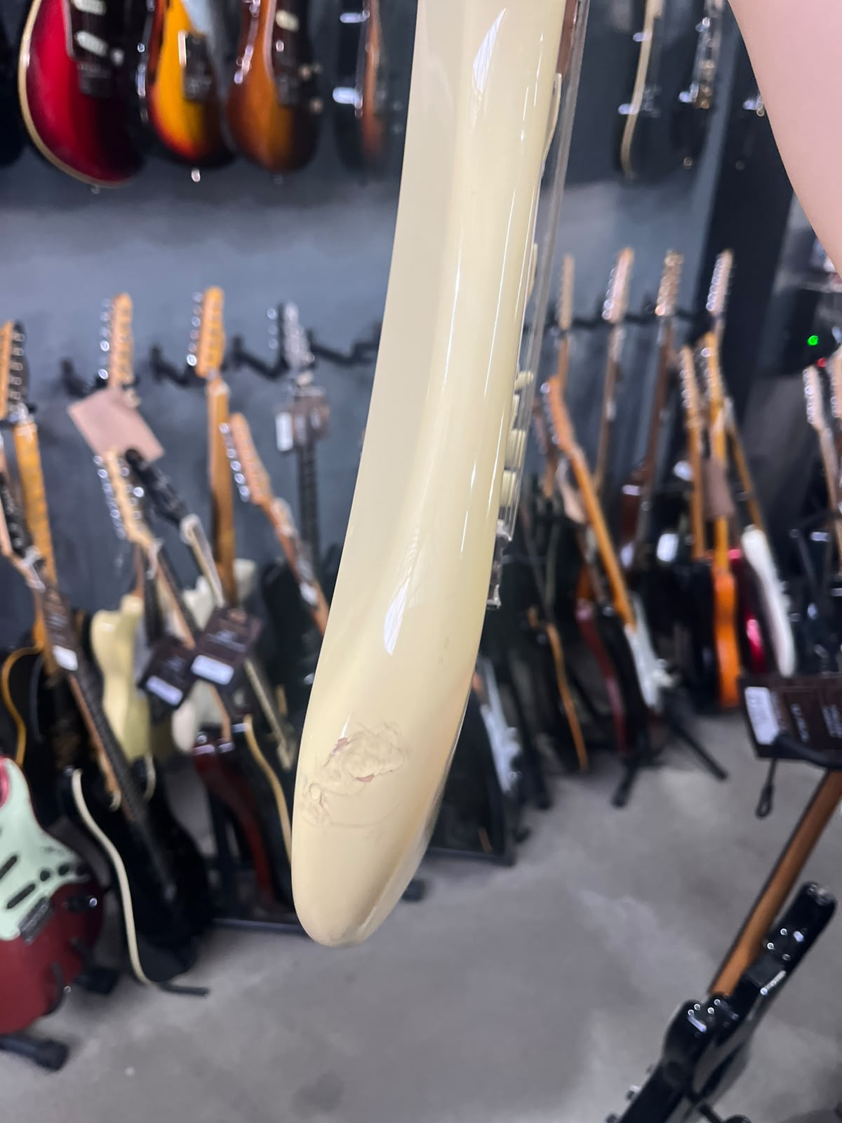 Guitarra Sx VTG séries Creme escudo branco miniatura 9