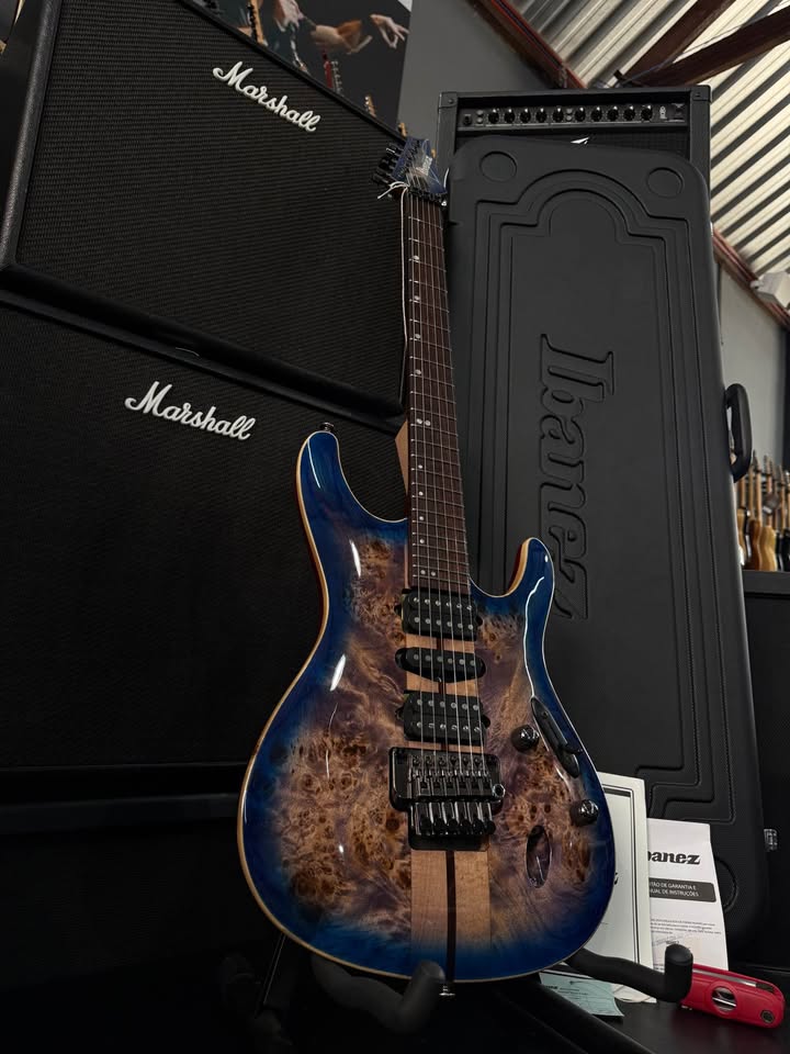 Guitarra Ibanez premium S1070PBZ-CLB Cerulean Blue Burst miniatura 4