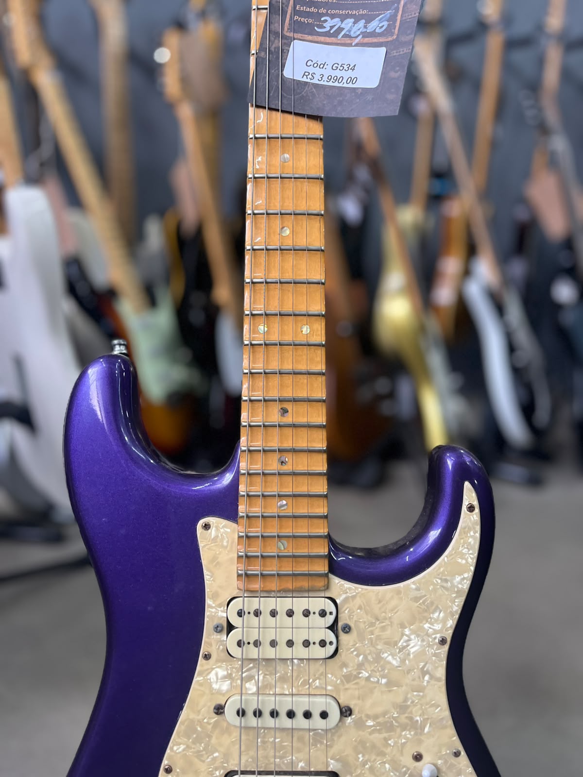 Guitarra Tagima  E2 Roxa Escalopada miniatura 4