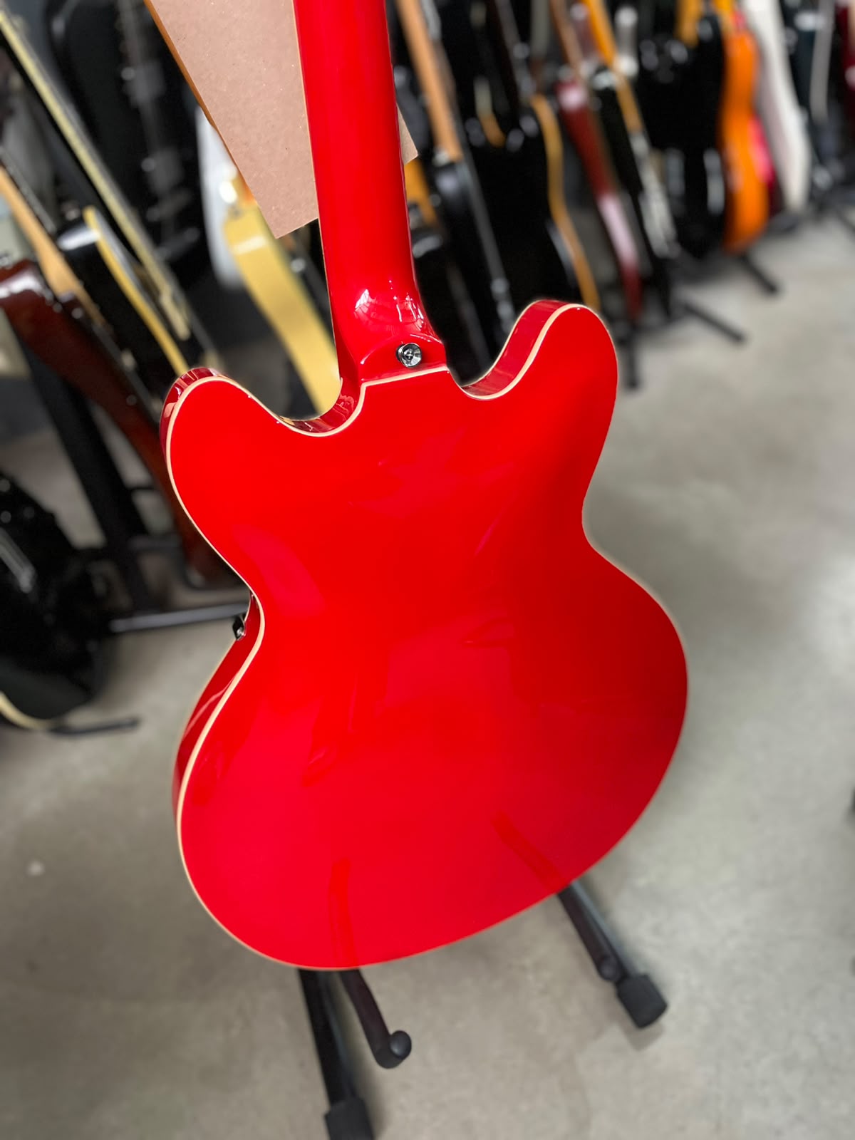 Guitarra Strinberg Semi acústica SHS300 RD V ermelha escudo preto miniatura 8