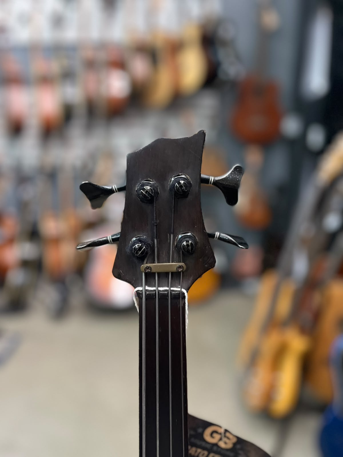 Baixo Fretless luthier amadeirado miniatura 5