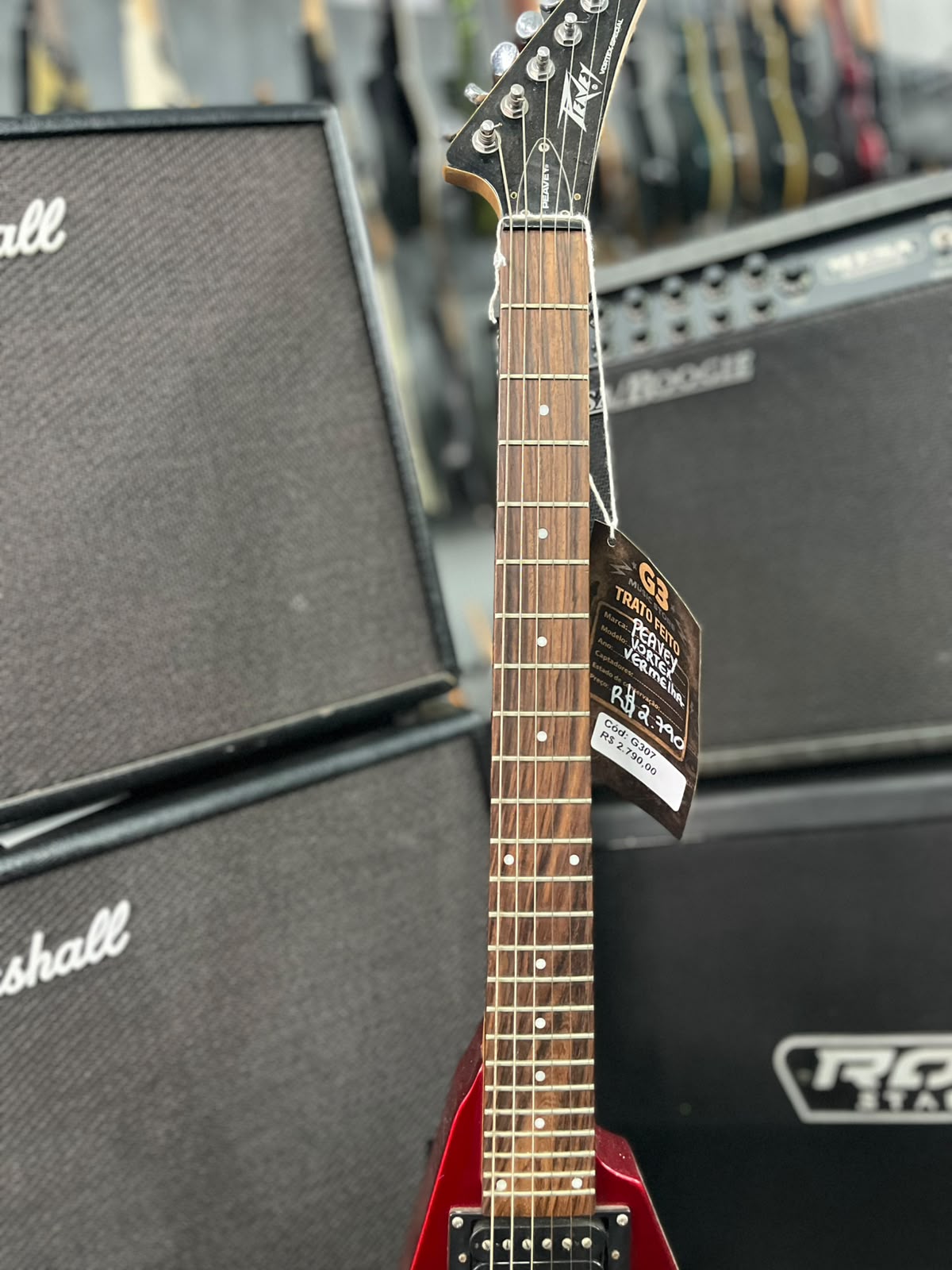 Guitarra Marca Peavey – Modelo: Vortex Vermelha miniatura 5