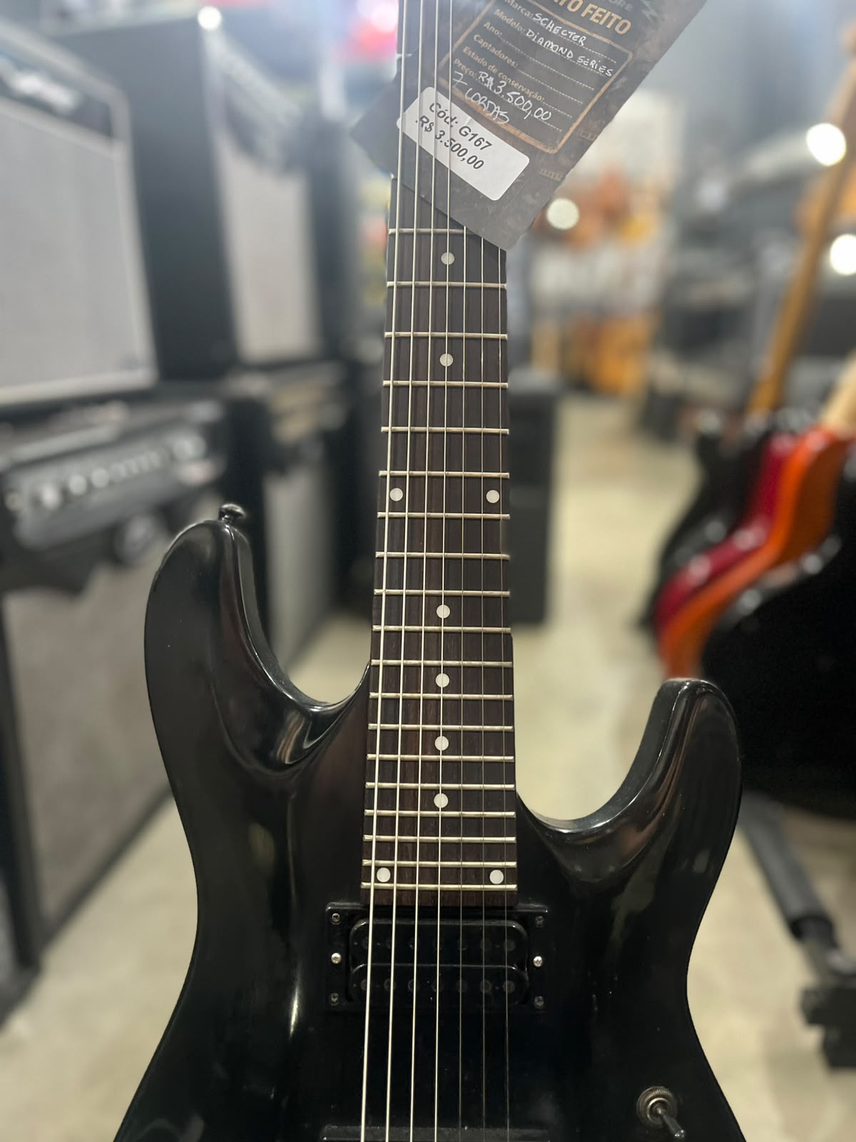 Guitarra Marca Schecter Modelo: Diamond Séries 7 Cordas miniatura 4