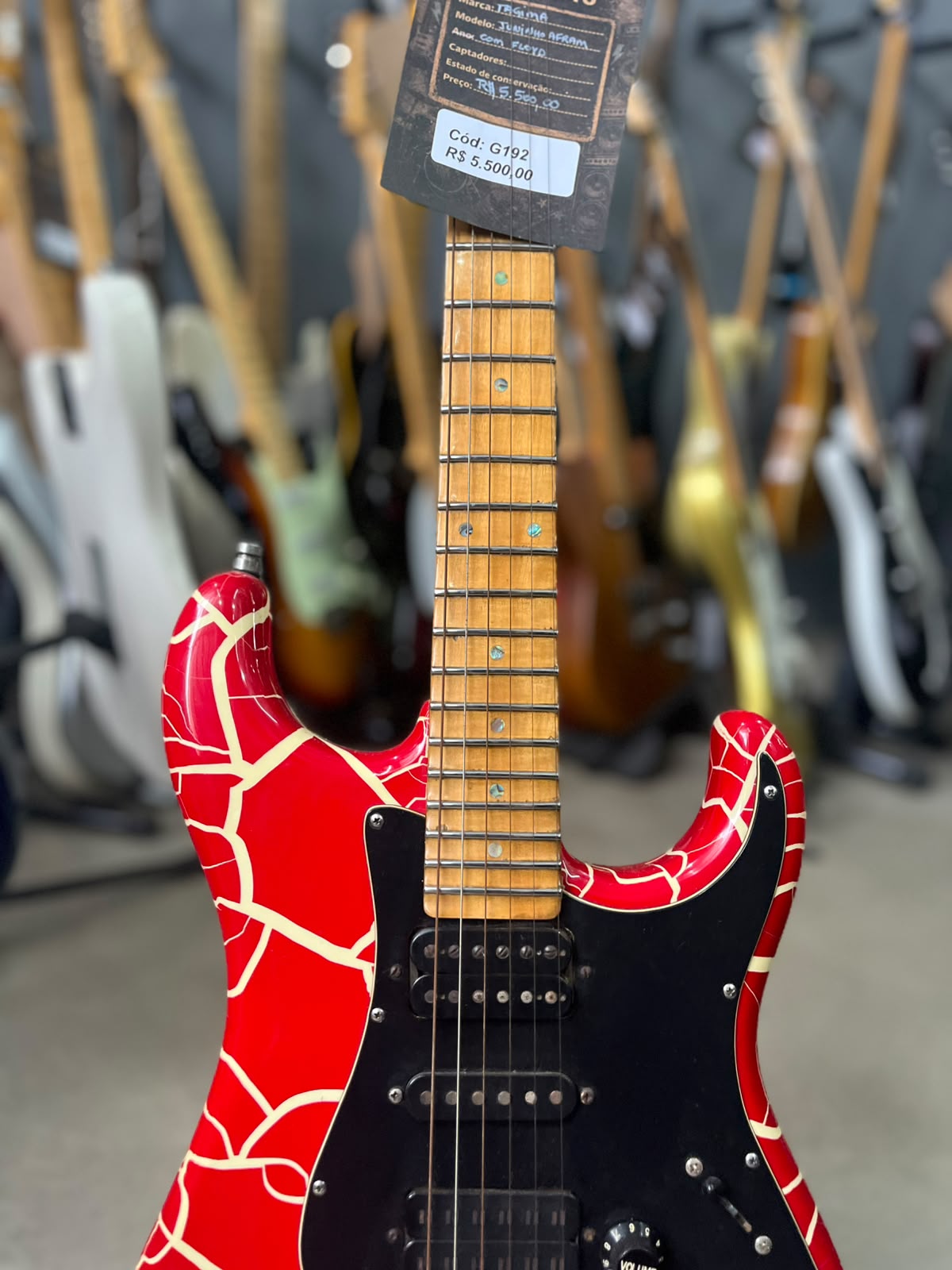 Guitarra Tagima  Modelo : Juninho Afram com Floyd vermelha miniatura 4