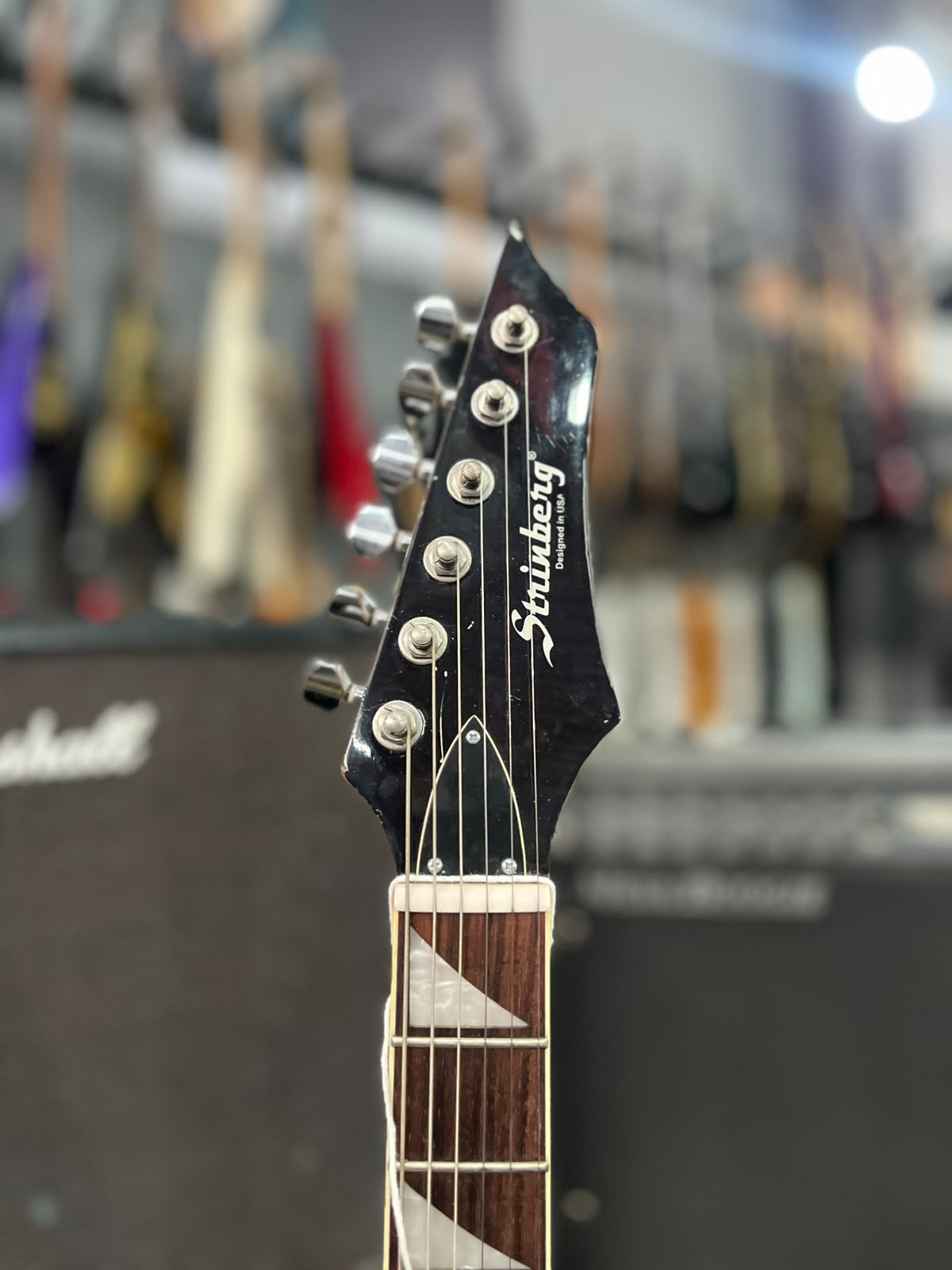 Guitarra Strinberg Flying v CLG 45 Preta miniatura 5