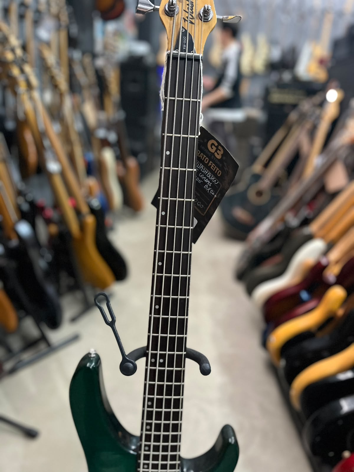 Baixo  Washburn  5 cordas Verde BX500 miniatura 5