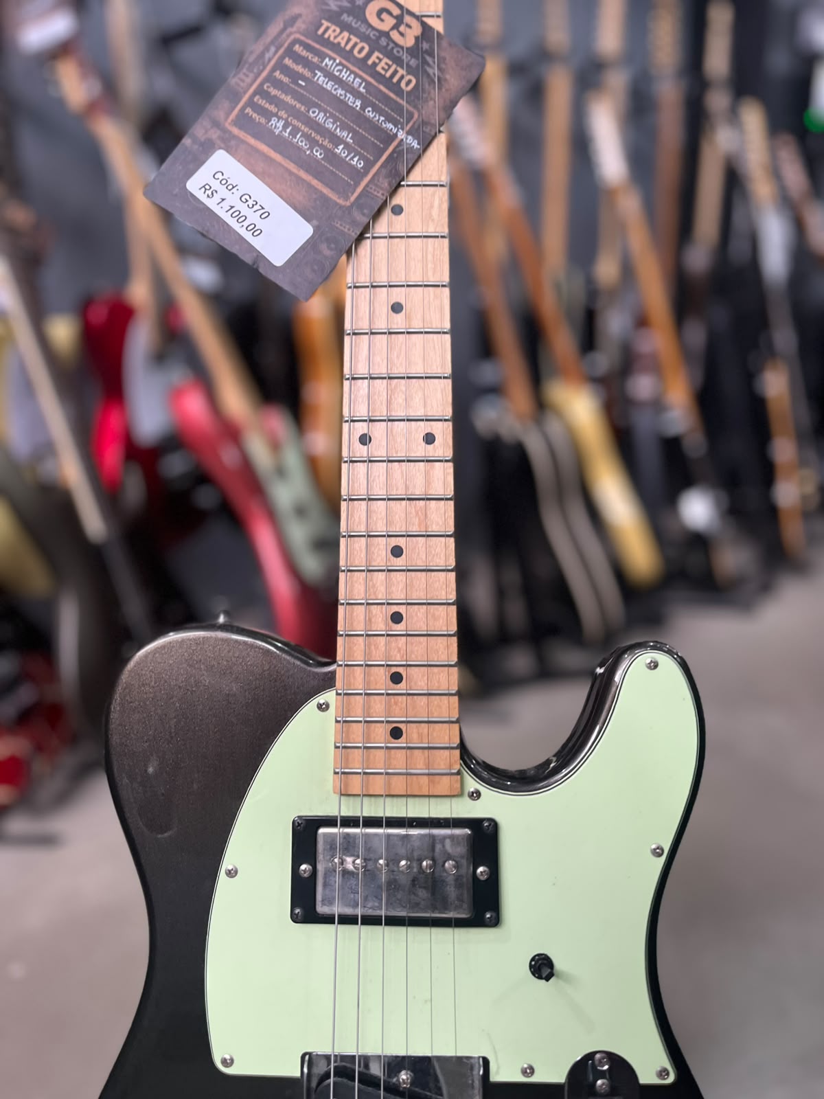 Marca Michael  Modelo telecaster customizada miniatura 4