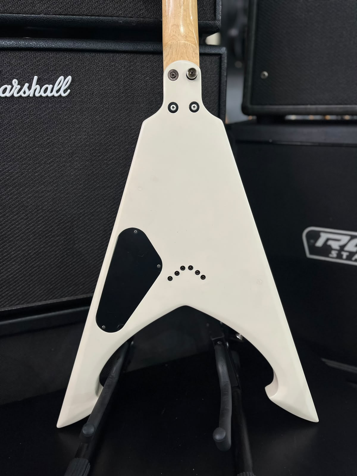 Guitarra Dean Flying V Branca miniatura 7