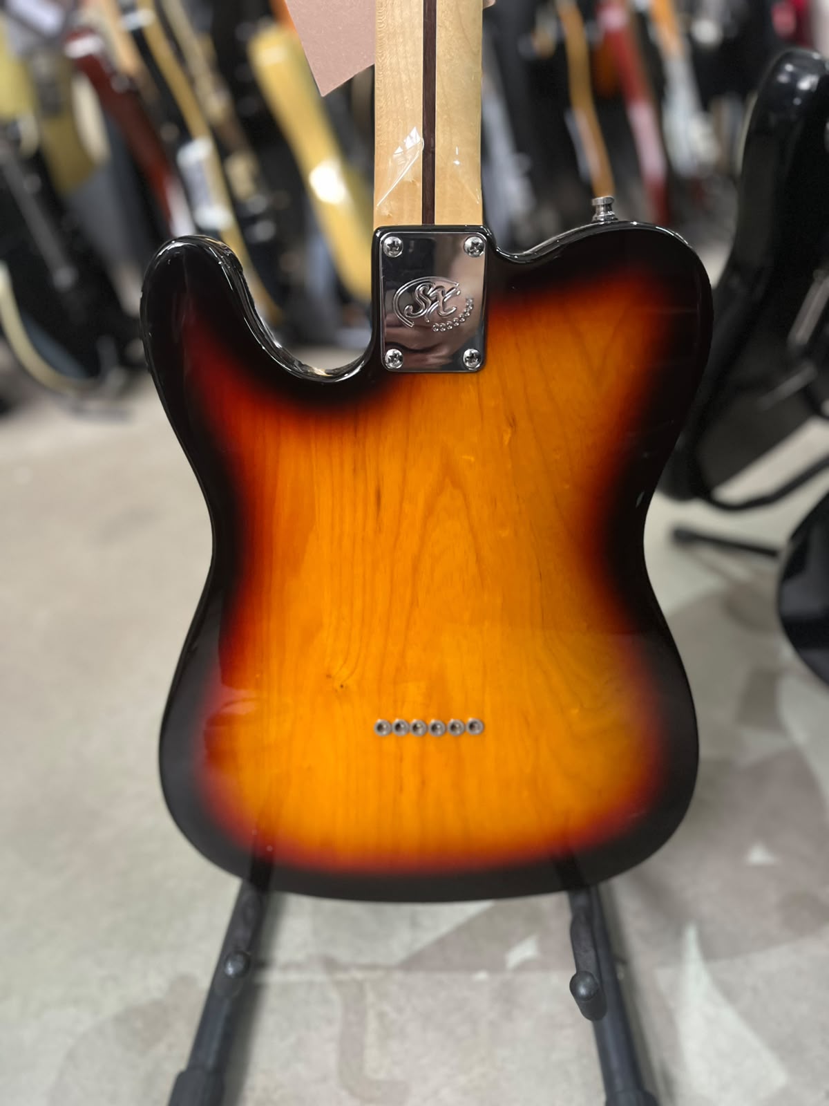 Guitarra SX VTG Series Sunburst Escudo perolado miniatura 7