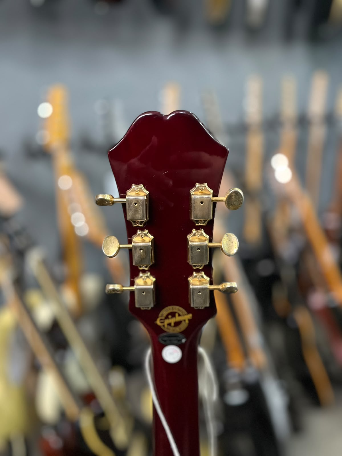 Epiphone Semi Acústica Riviera Custon p93 vermelha escudo preto miniatura 6