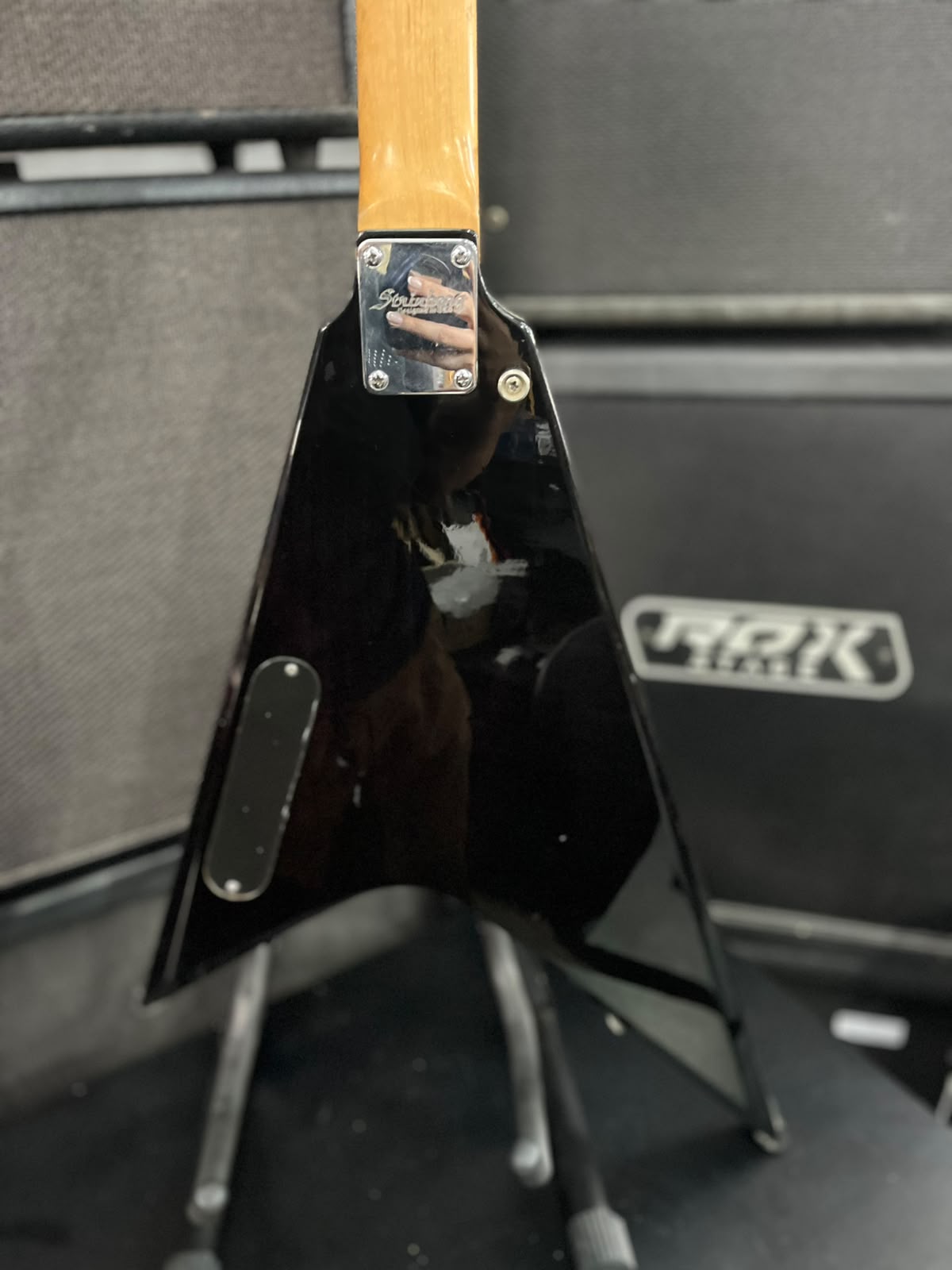 Guitarra Strinberg Flying v CLG 45 Preta miniatura 9