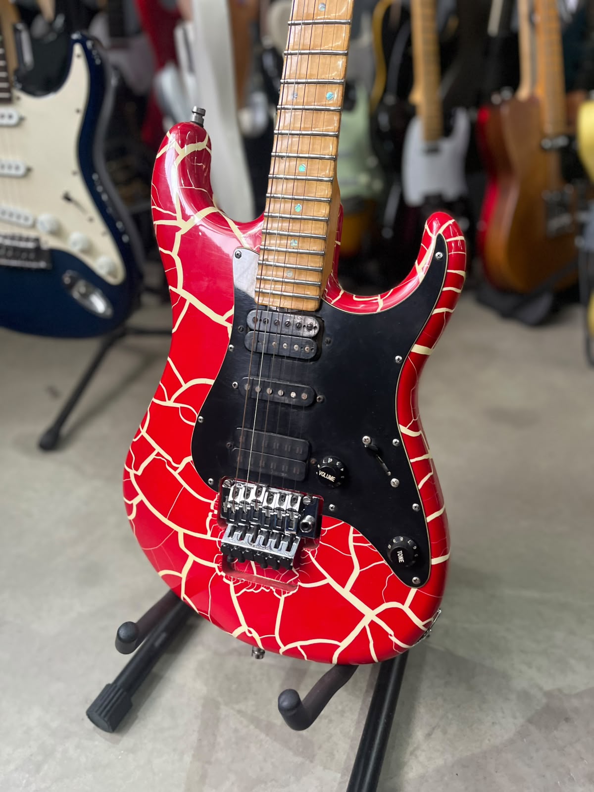 Guitarra Tagima  Modelo : Juninho Afram com Floyd vermelha miniatura 2