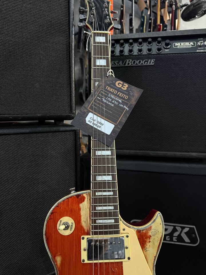 Guitarra Strinberg LPS230 les Paul relicada miniatura 3