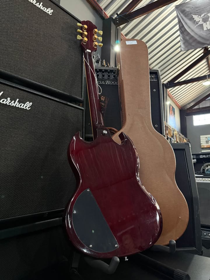 Guitarra SX SG Vinho + Hard Case + Tarr. Com trava miniatura 5