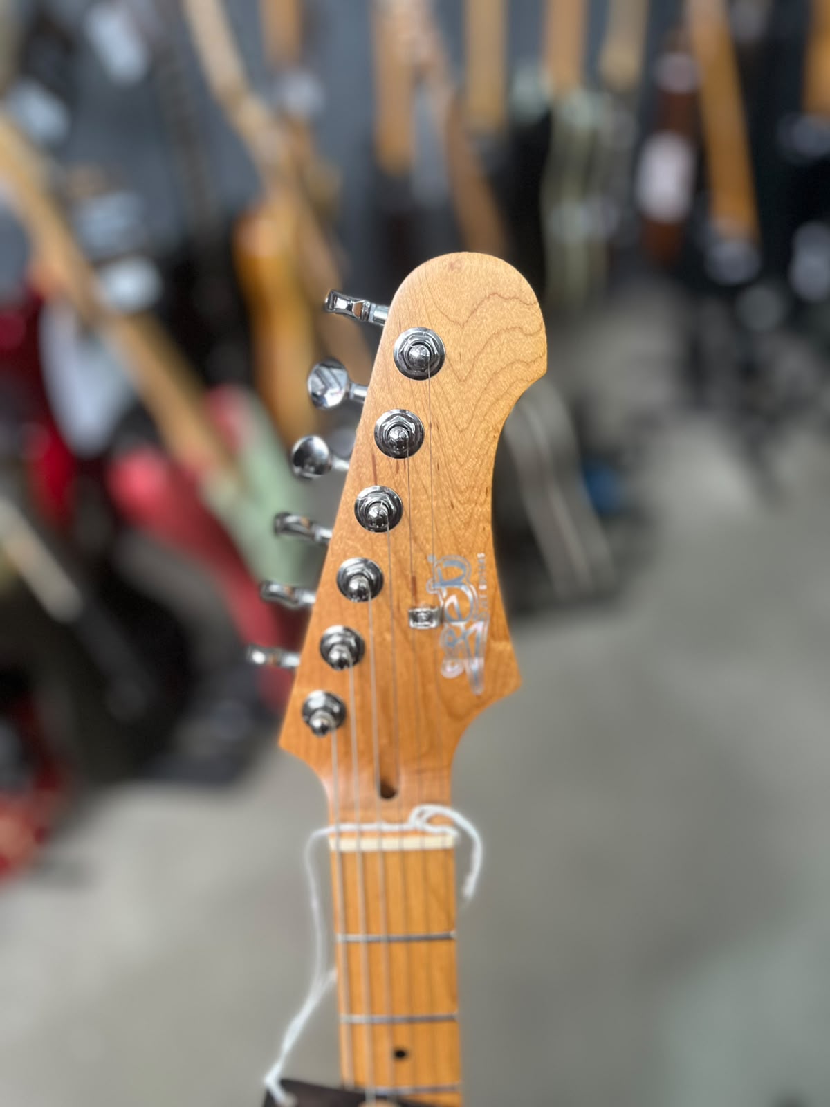 GUITARRA JETI TELECASTER MOSTARDA ESCUDO PRETO miniatura 5