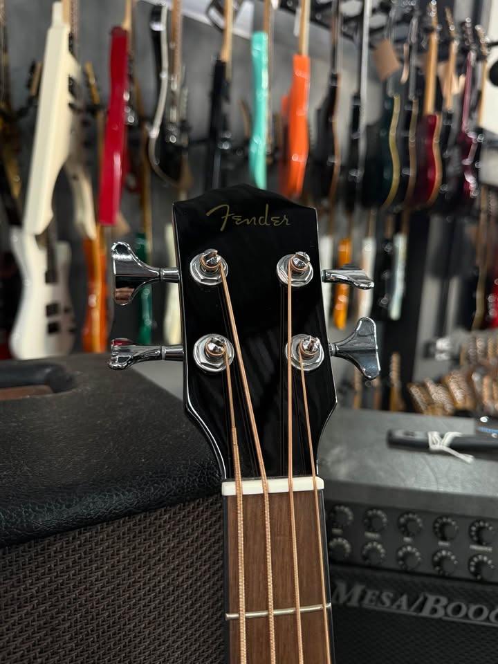 Baixolão fender CB-60SCE preto miniatura 4