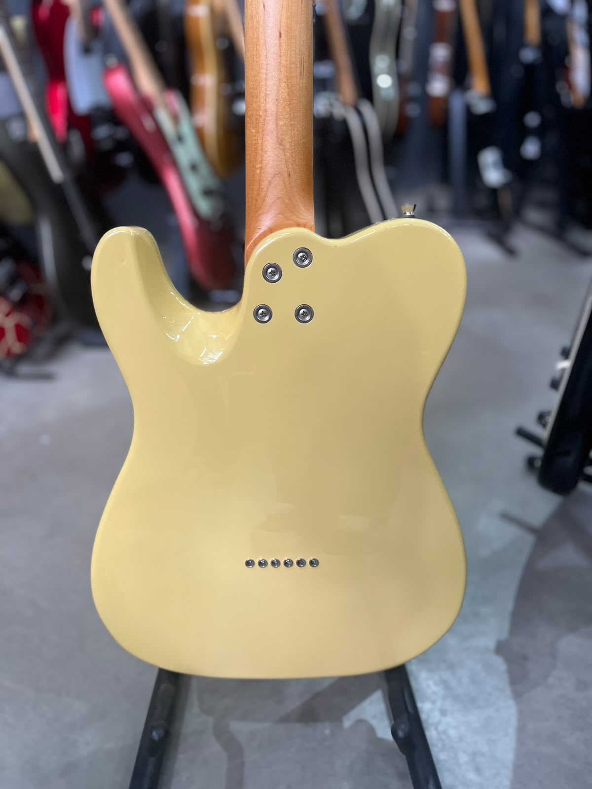 GUITARRA JETI TELECASTER MOSTARDA ESCUDO PRETO miniatura 7