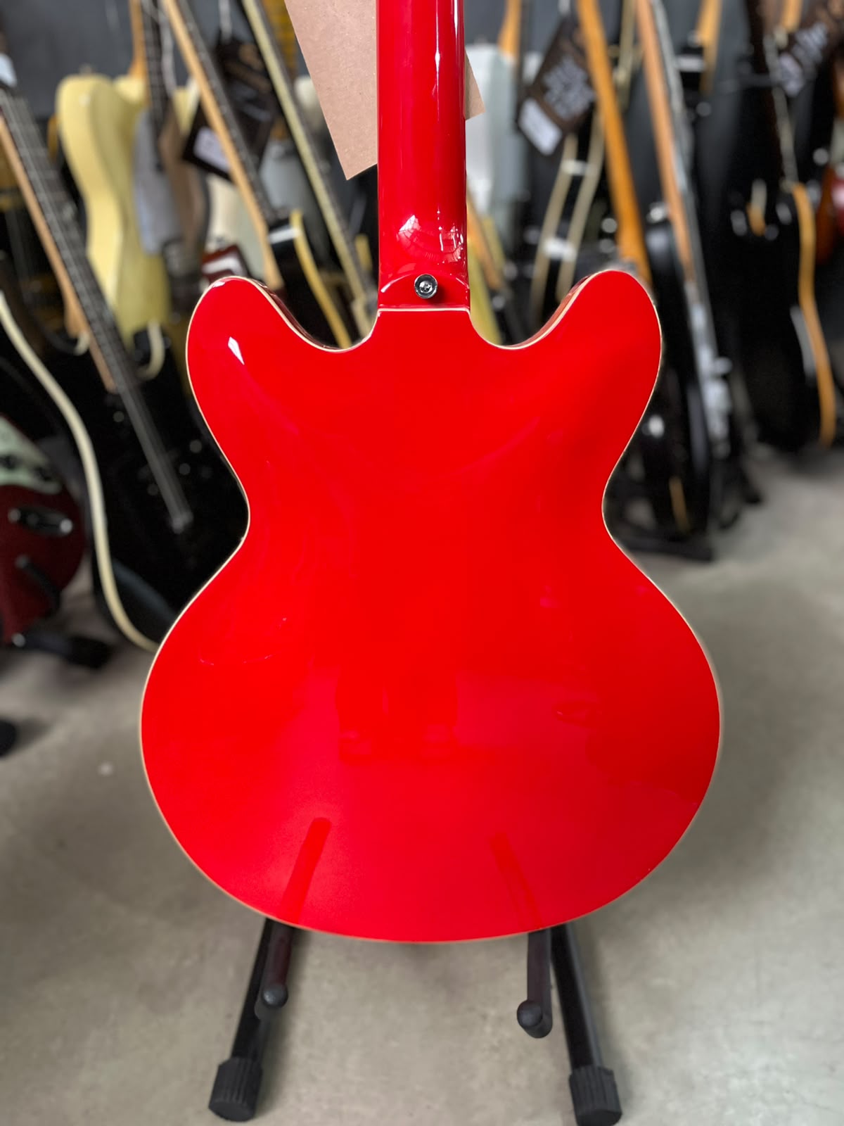 Guitarra Strinberg Semi acústica SHS300 RD V ermelha escudo preto miniatura 7
