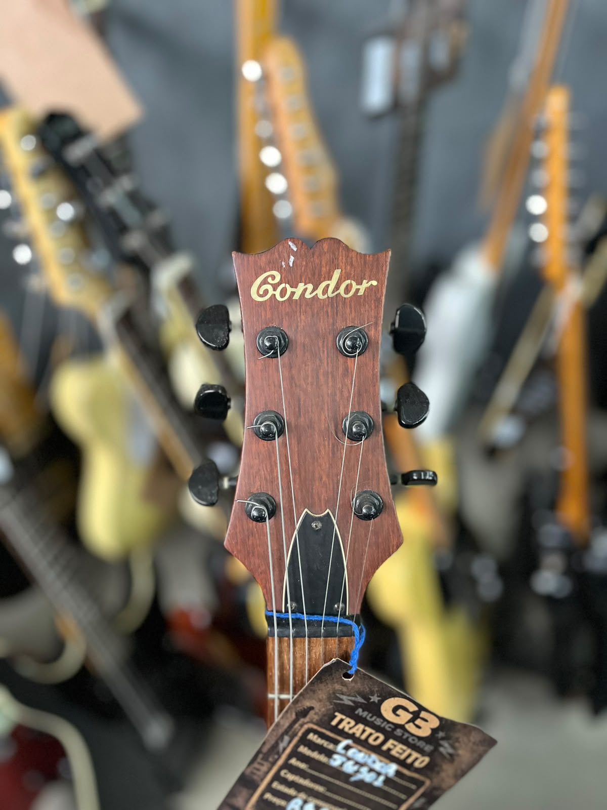 Guitarra Marca Condor JC-501 – Modelo: Semi acústica Madeira miniatura 5