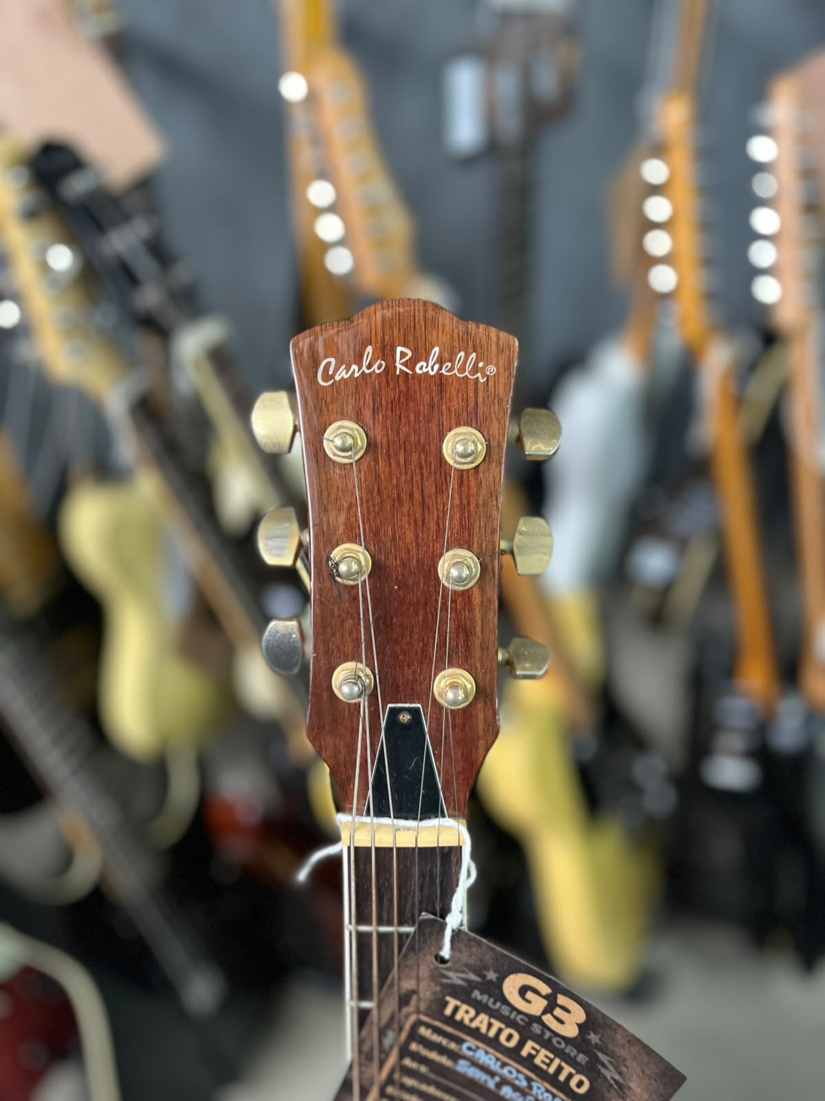 Guitarra Carlo Robelli Semi acústica miniatura 6
